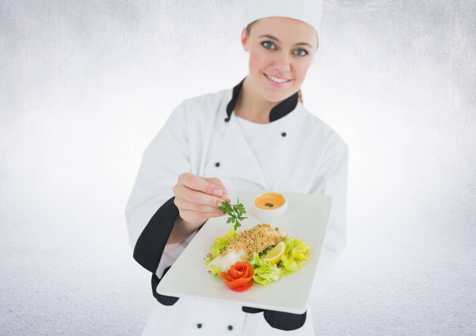 Instructor in studio explaining plating technique
